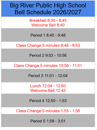 Bell schedule